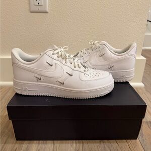 Nike Air Force 1 Shadow with silver  Swoosh Detail